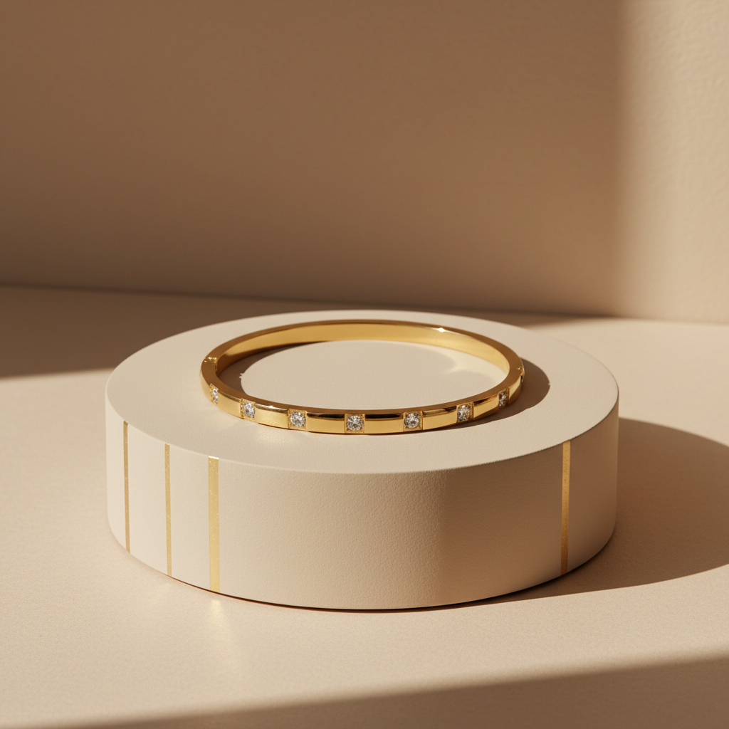 Classic CZ Bangle (Gold and Silver)