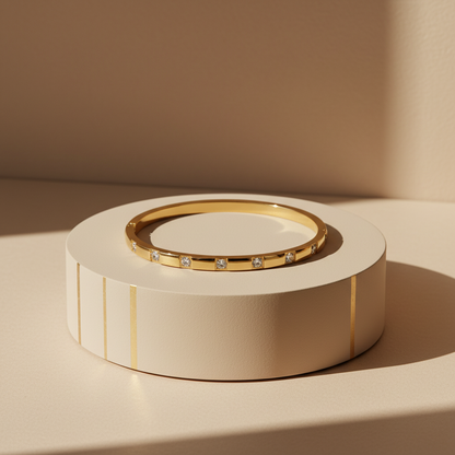 Classic CZ Bangle (Gold and Silver)