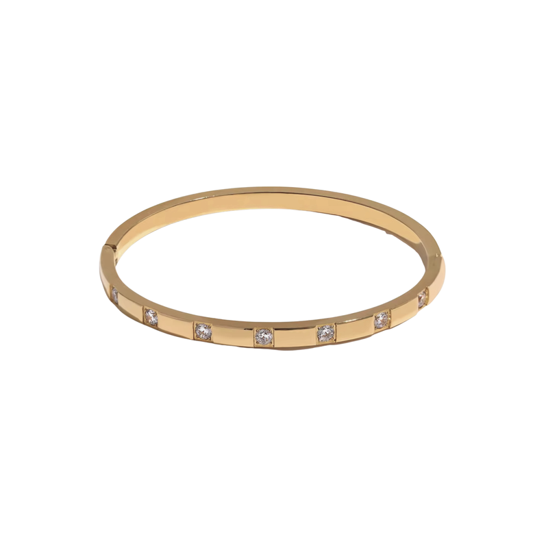 Classic CZ Bangle (Gold and Silver)