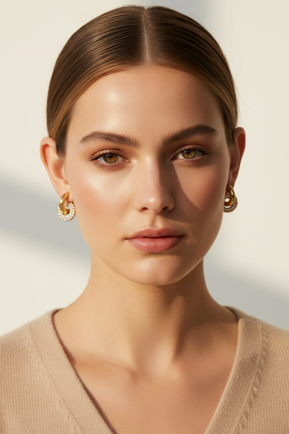 Pave Loop Earrings