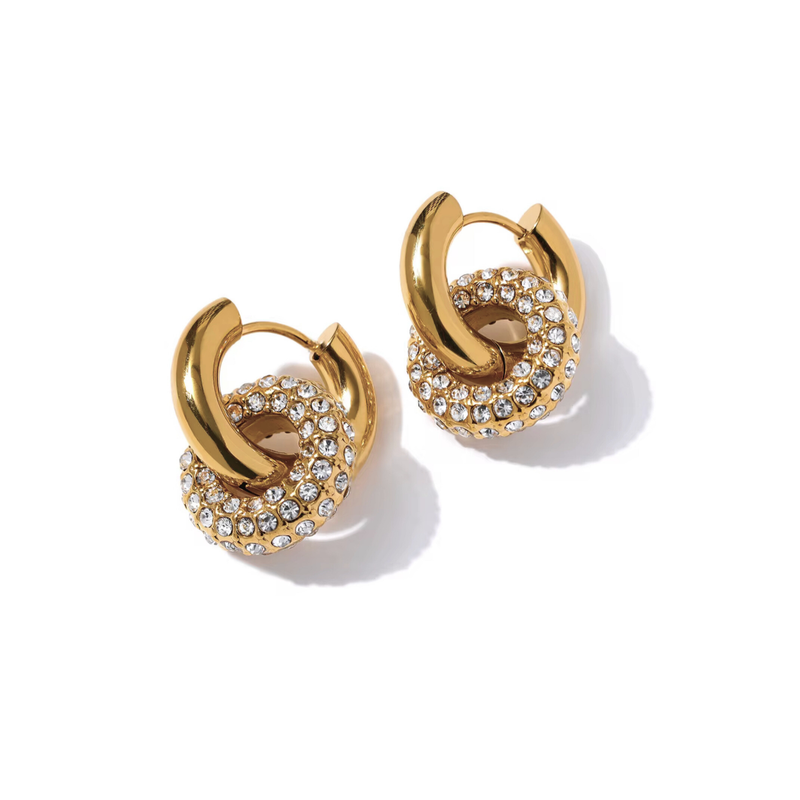 Pave Loop Earrings