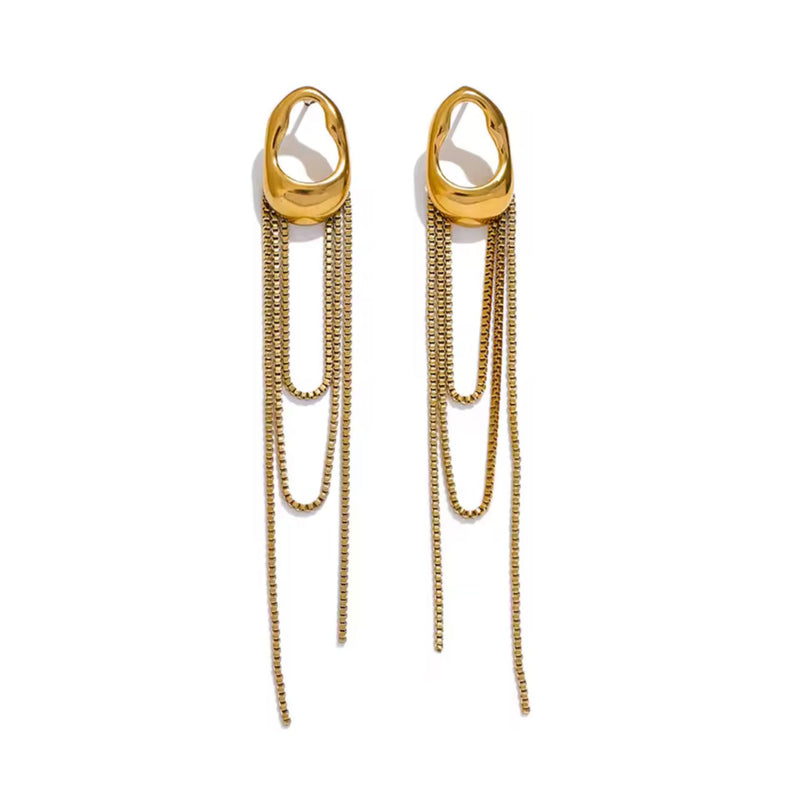 Drop Chain Earrings (Gold or Silver)
