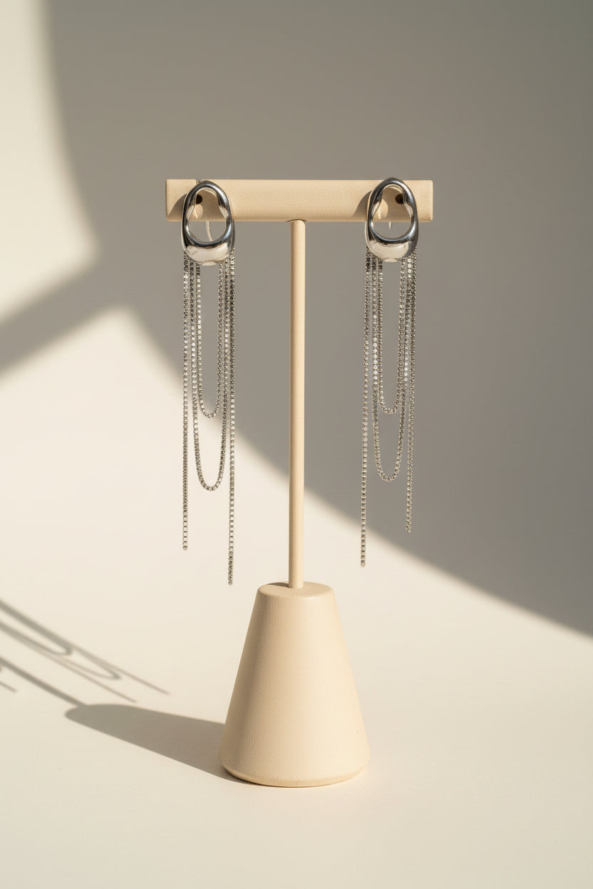 Drop Chain Earrings (Gold or Silver)