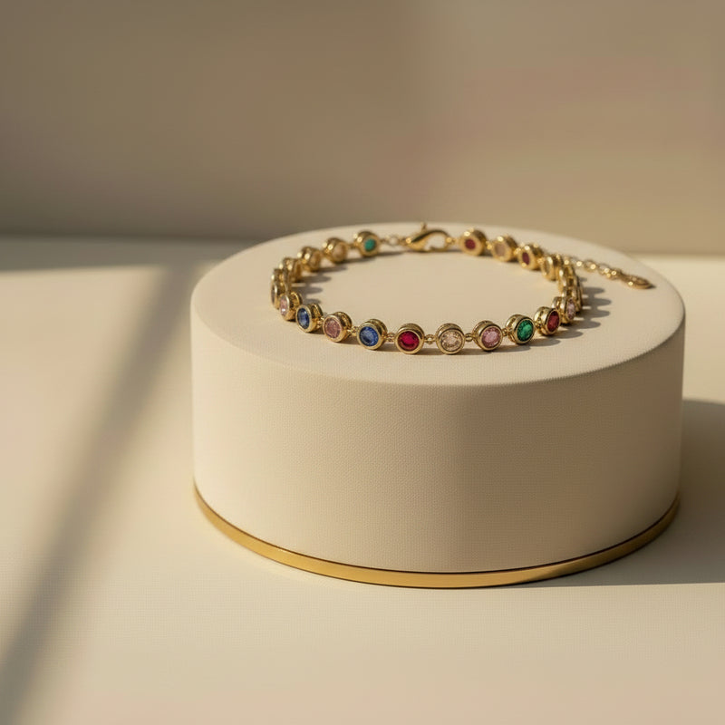 Soleia Rainbow Tennis Bracelet