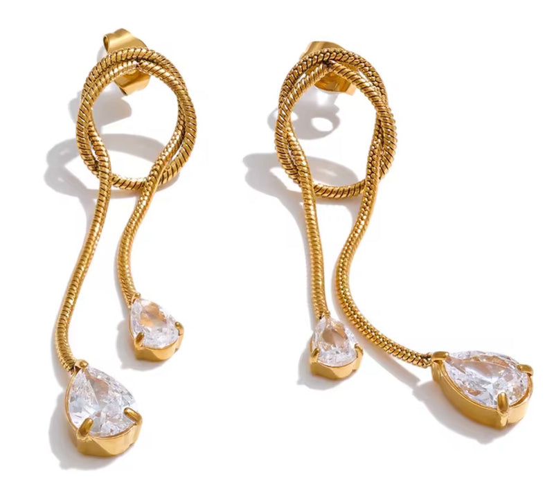 Teardrop Loop Earrings