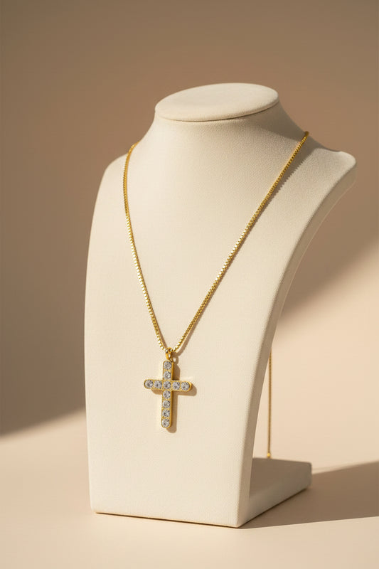 Cubic Zirconia Cross Necklace