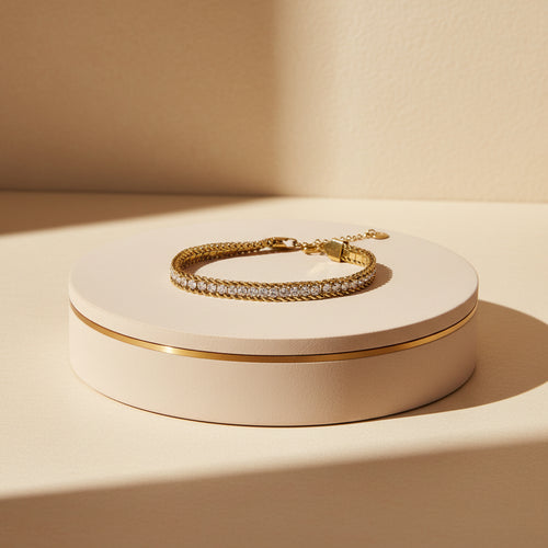 Layered CZ Chain Bracelet