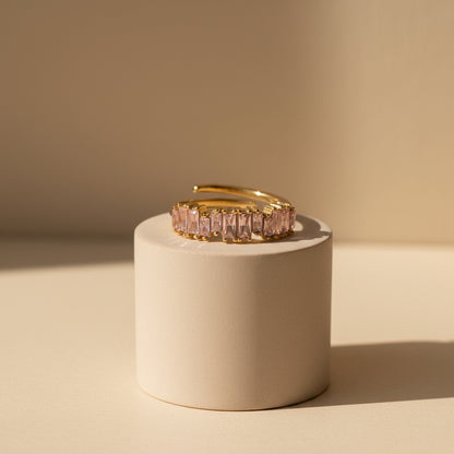 The Amora Crystal Ring (Green, Pink & White)