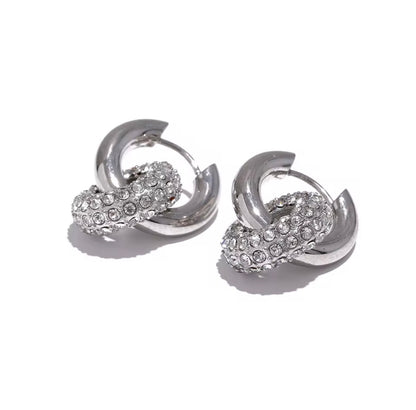 Pave Loop Earrings