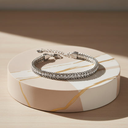 Layered CZ Chain Bracelet